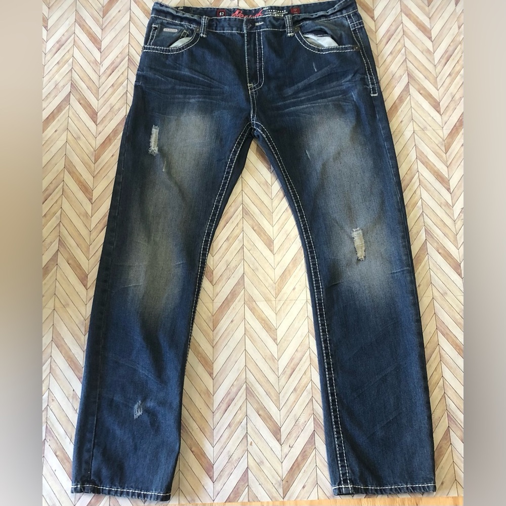 Parish Jeanswear Mens Blue Denim Jeans. For The Land & The People Size 42